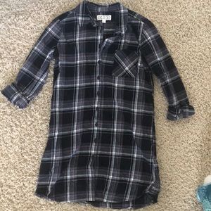 Black flannel dress